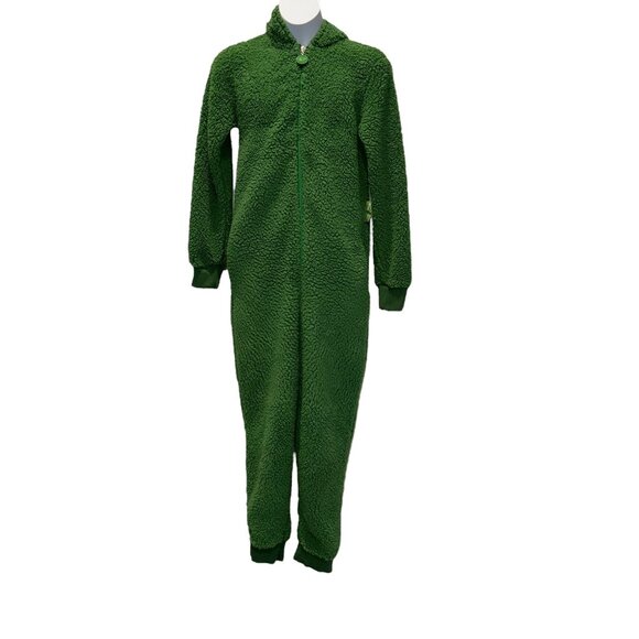 Sesame Street Oscar the Grouch Unionsuit Unisex Child L Halloween Costume Green - Picture 1 of 12